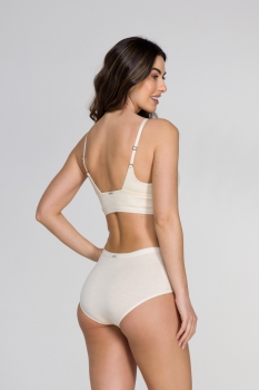 Calcinha Hot Pant Em Viscose Sol Natural Jescri Lingerie De