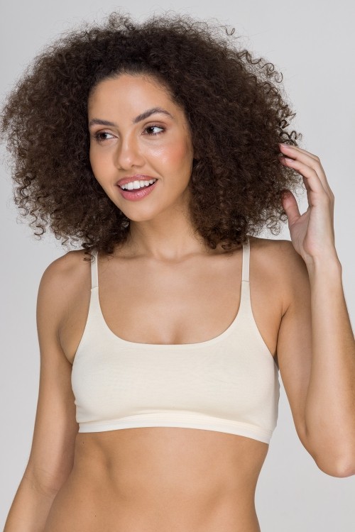 Suti Top Faixa Nadador Em Viscose Sol Natural Jescri Lingerie De