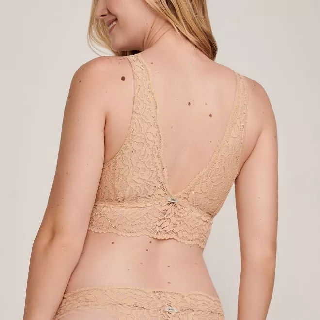 Sutiã Renda Top Carol  Bege