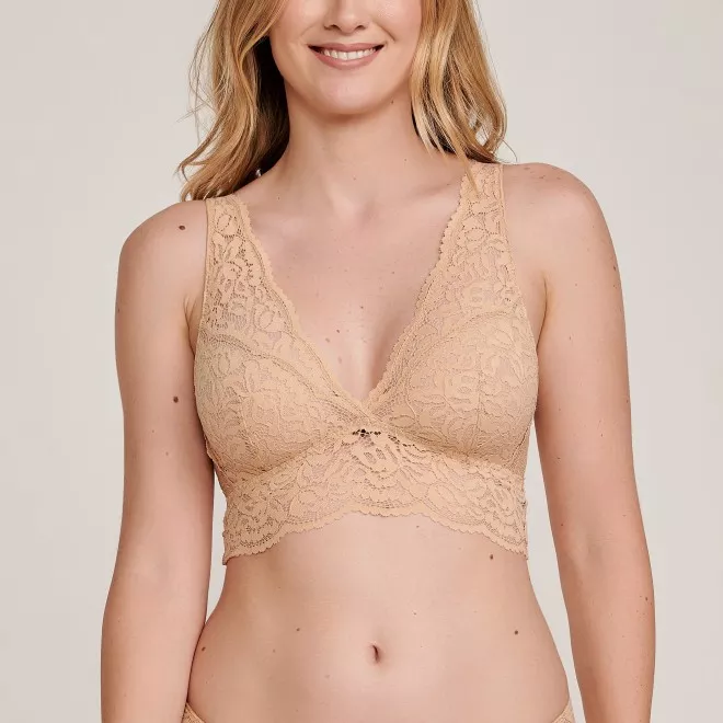 Sutiã Renda Top Carol  Bege