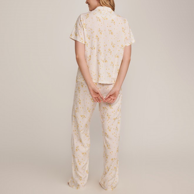 Pijama Feminino  com Botões e Calça  Daisy