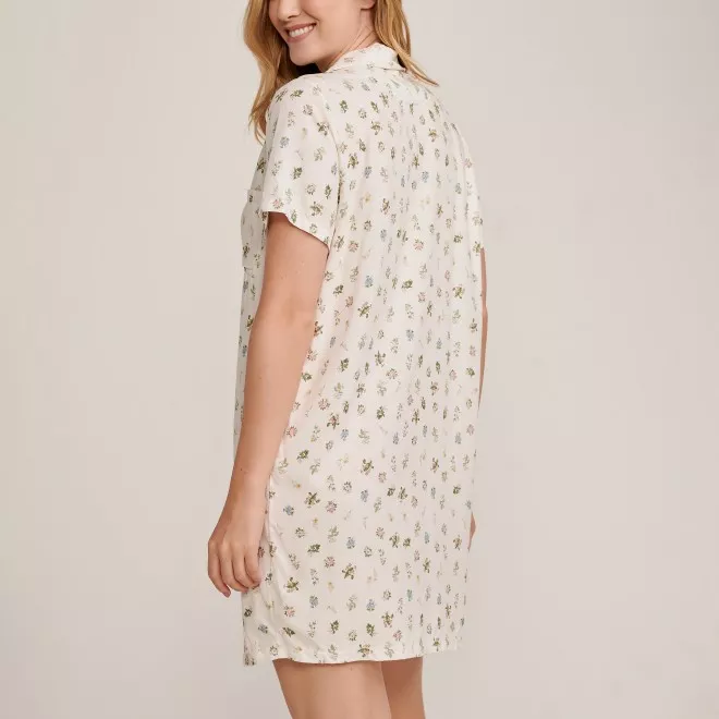 Camisola curta Com  botões estilo americana Florescer