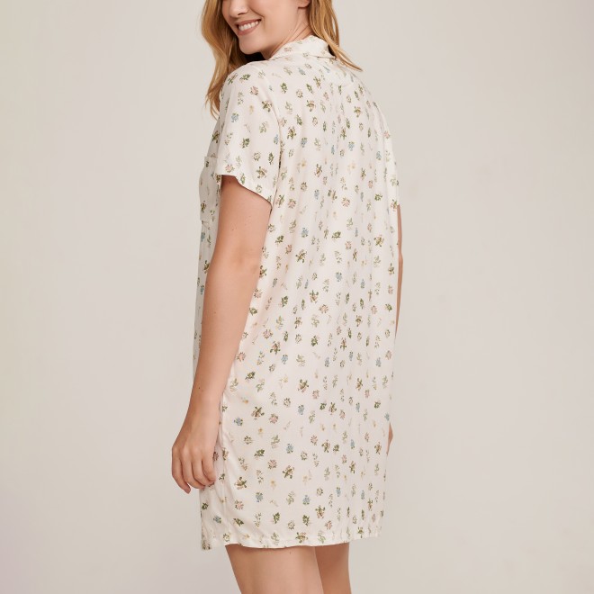 Camisola curta Com  botões estilo americana Florescer