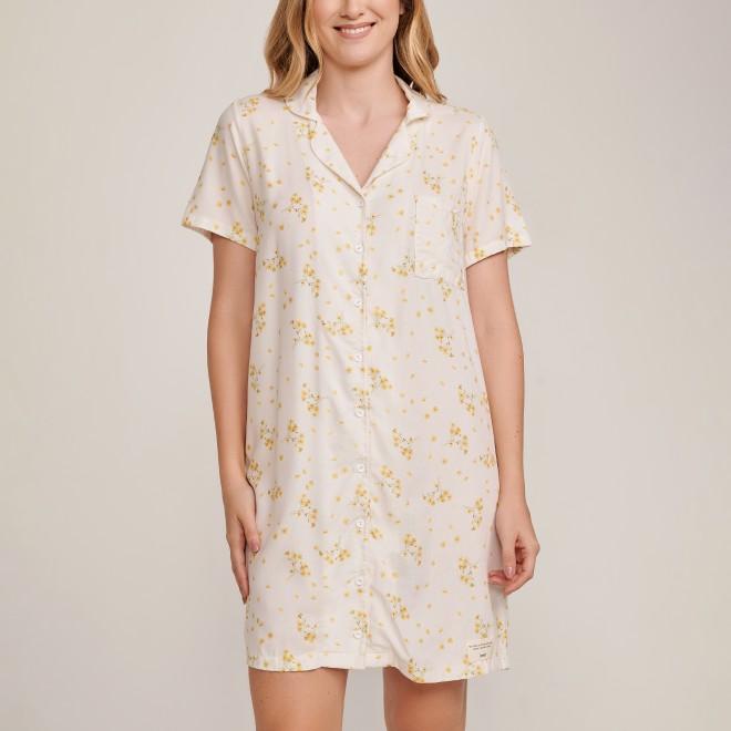 Camisola curta Com  botões estilo americana  Daisy
