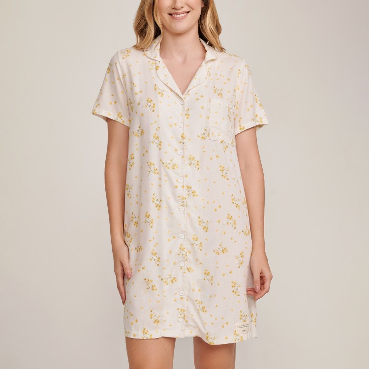 Camisola curta Com  botões estilo americana  Daisy