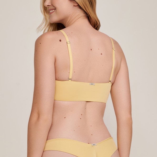 Top Faixa Com Alças removíveis Girassol Amarelo