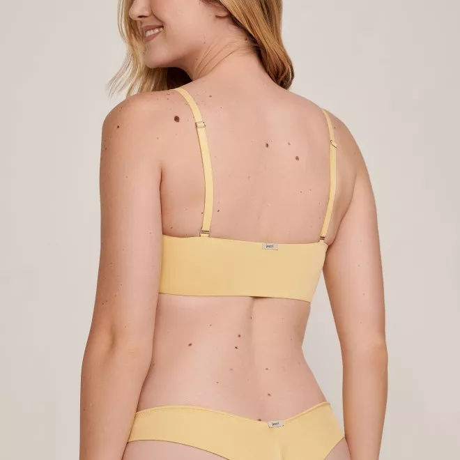 Top Faixa Com Alças removíveis Girassol Amarelo