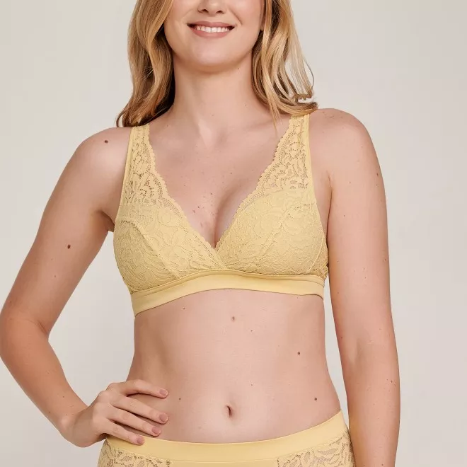 Sutiã Top Sem Bojo Girassol Amarelo