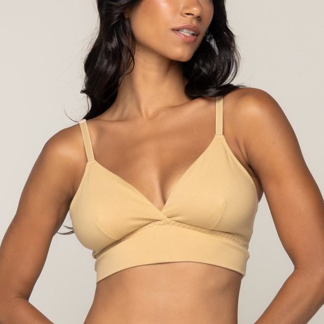 Top Cropped Confort Cotton Algodão Sem Aro e Sem Bojo Choco