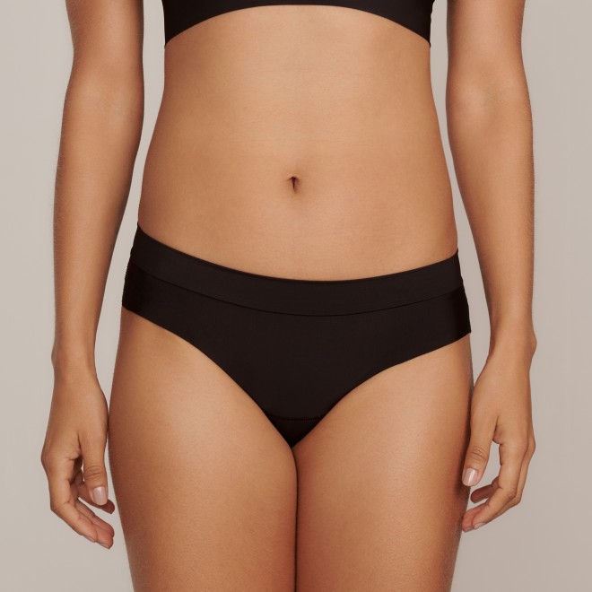 Calcinha Biquíni  Sem costura Lisa Soft Preto