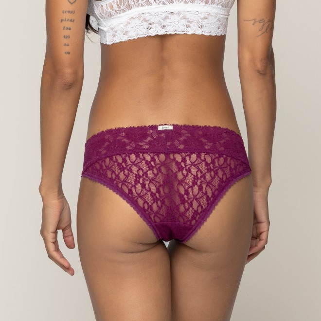 Calcinha Biquíni de Laise e Renda Ladies Roxo