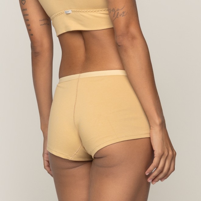 Caleçon Estilo Cueca Feminina Natural Bege
