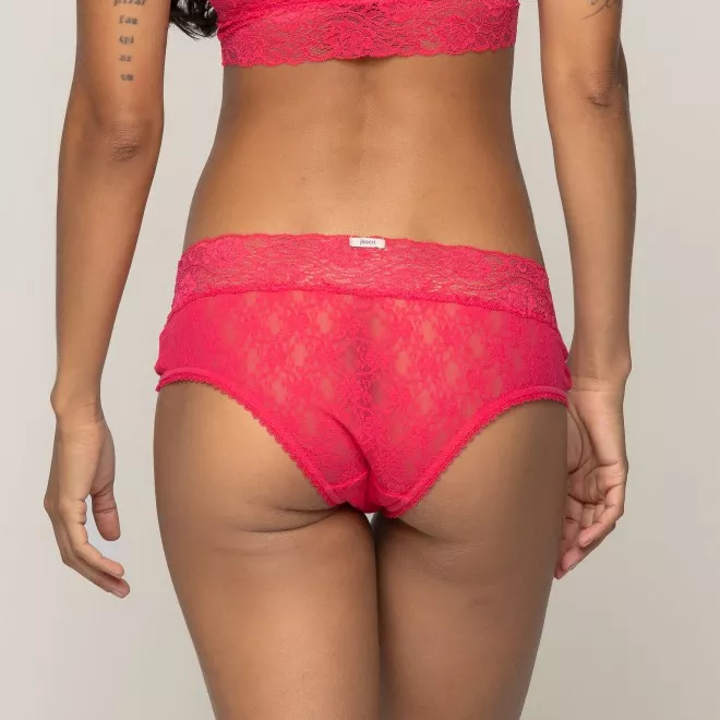 Calcinha Caleçon em Laise e Renda Ladies Rosa Pink