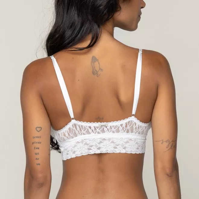 Top em Renda Sem bojo Ladies Branco