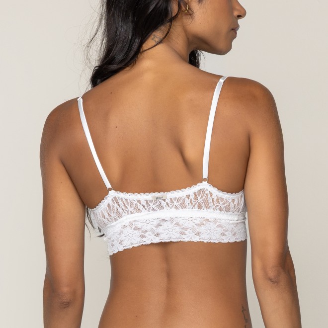 Top em Renda Sem bojo Ladies Branco