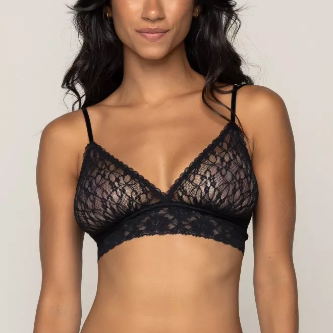 Top em Renda Sem bojo Ladies Preto