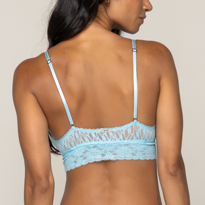 Top em Renda Sem bojo Ladies Azul