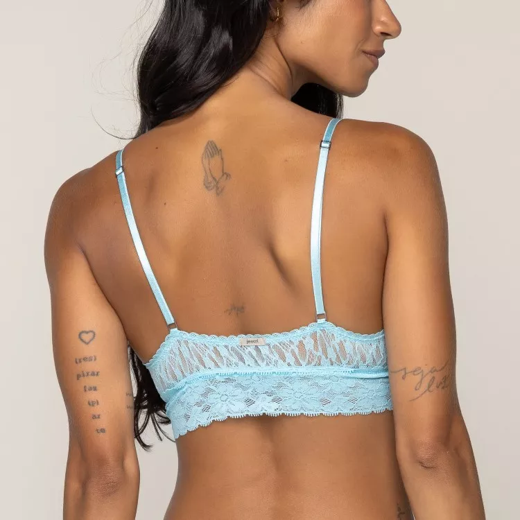 Top em Renda Sem bojo Ladies Azul