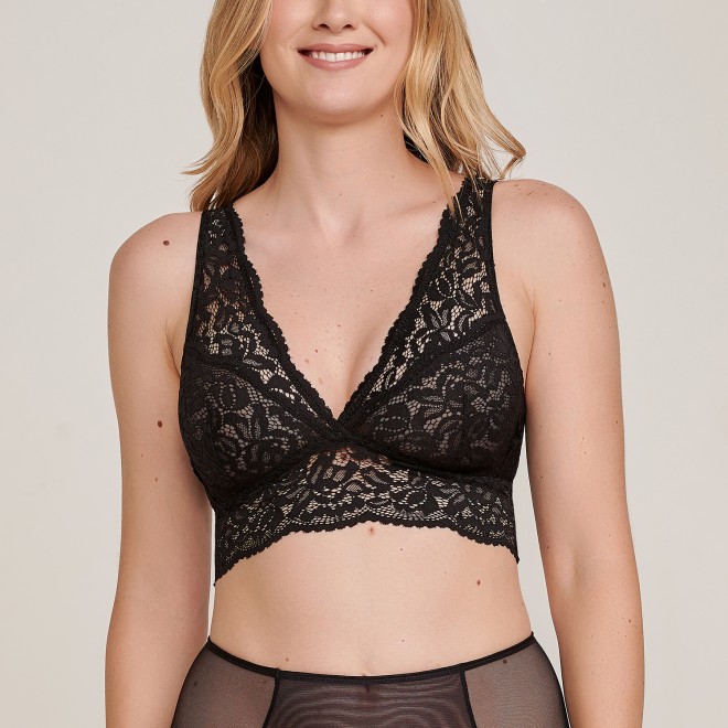 Sutiã Renda Top Carol Preto