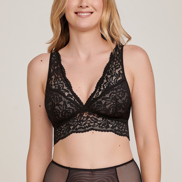 Sutiã Renda Top Carol Preto