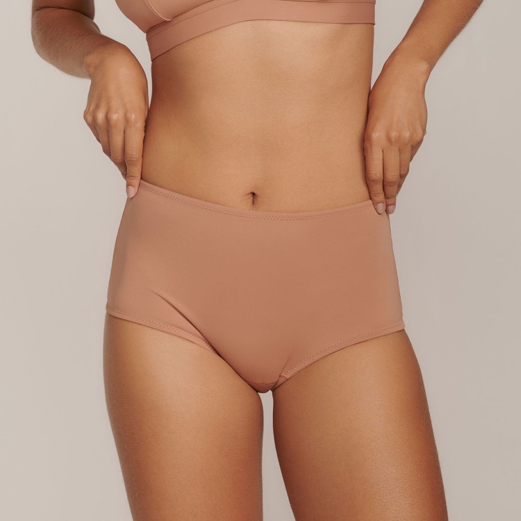 Calcinha Caleçon em Microfibra Augusta Mocha