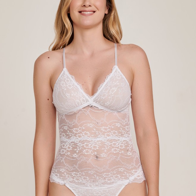 Camisete Em Renda Branco