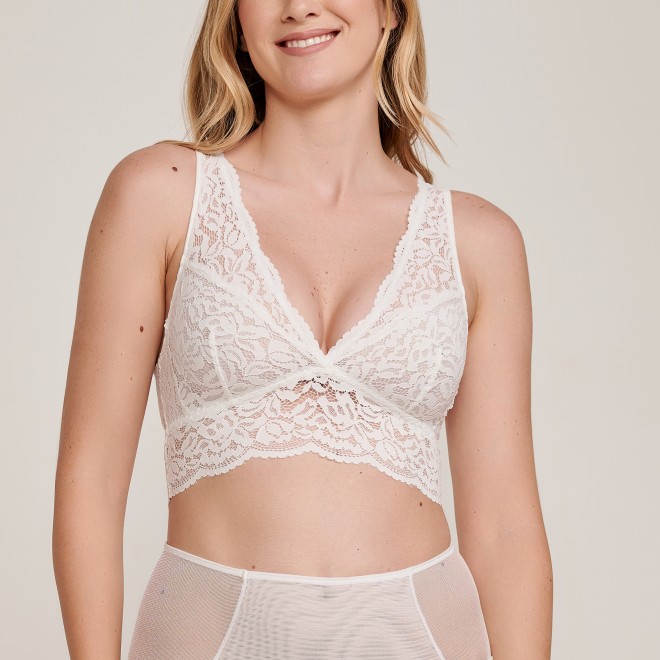 Sutiã Renda Top Carol Off White