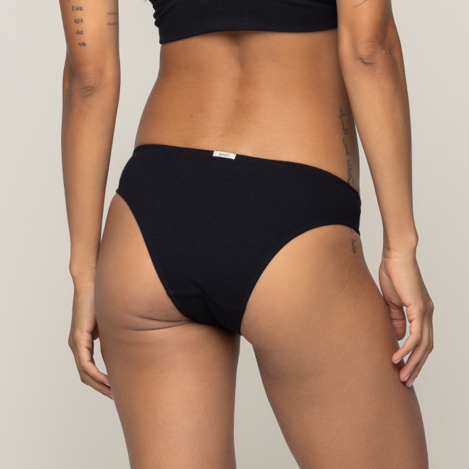 Calcinha Biquini de Cotton Confort Preto