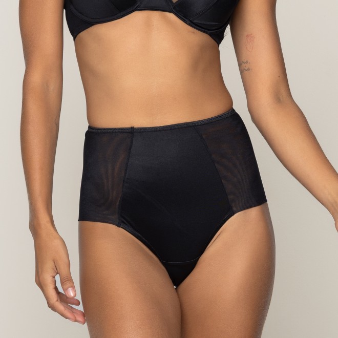 Calcinha Hot Pant Cintura alta Microfibra Mariah Preta