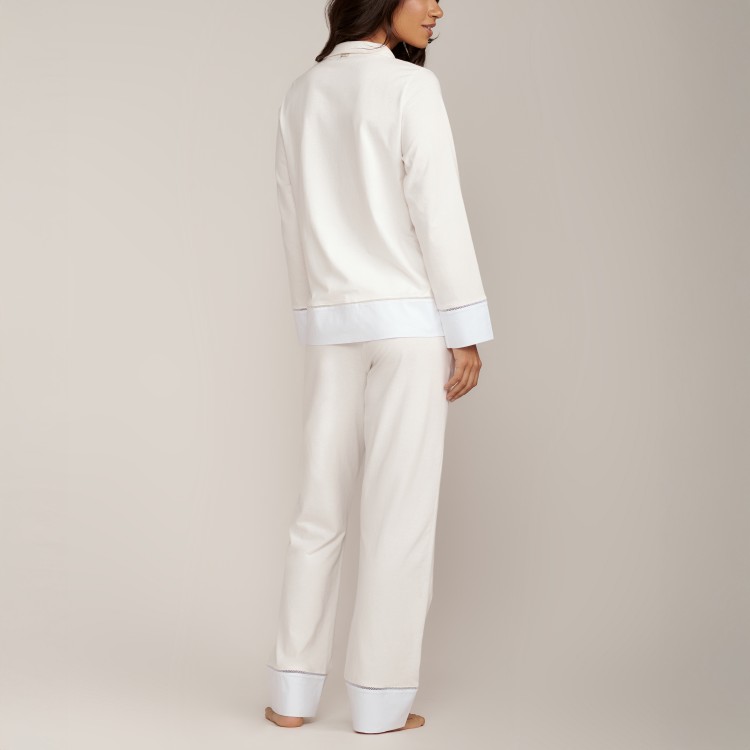 Pijama longo de Algodão Lili Off White