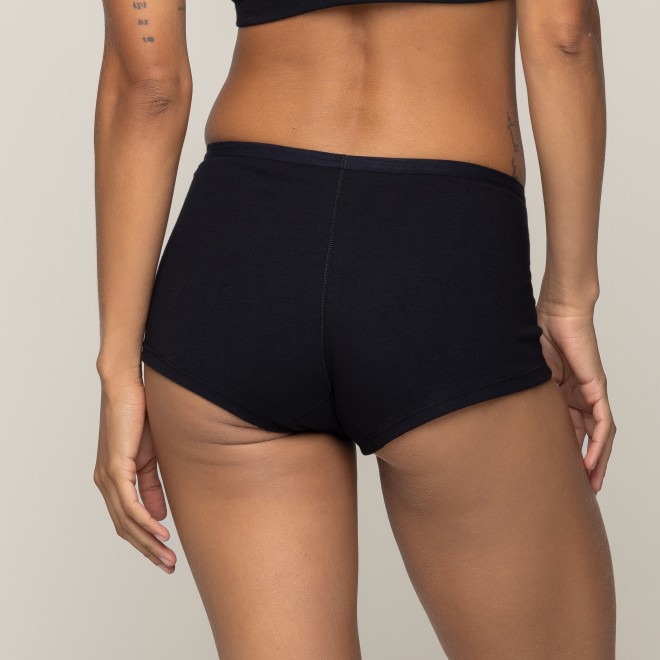 Caleçon Estilo Cueca Feminina Natural Preto
