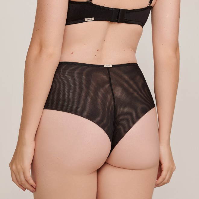 Calcinha   Alta em tule de brilho Star Preto