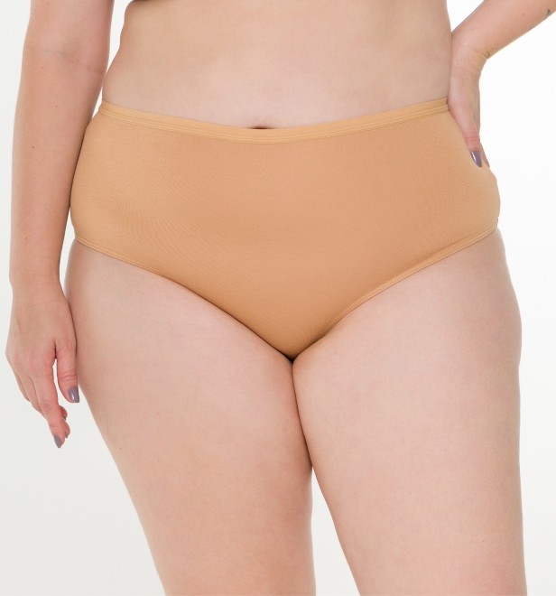 Calcinha Hot pant em Viscose  Sol Bege Concha