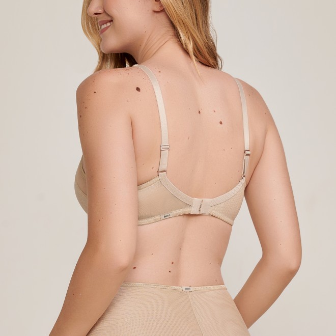 Sutiã Sem Bojo Push-Up Microfibra e Tule Mariah