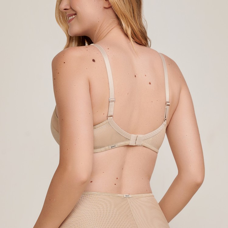Sutiã Sem Bojo Push-Up Microfibra e Tule Mariah Jabha