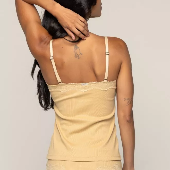 Camisete Confort em Ribana Canelada algodão Sustentável Chocolate