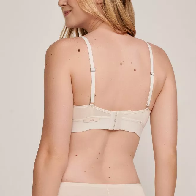 Sutiã Balconet  Sem Bojo e Sem Aro em Algodão Pima  Off White