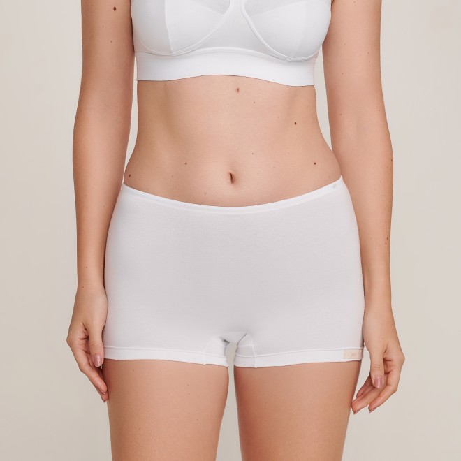 Shortinho Boxer em Algodão Pima Branco