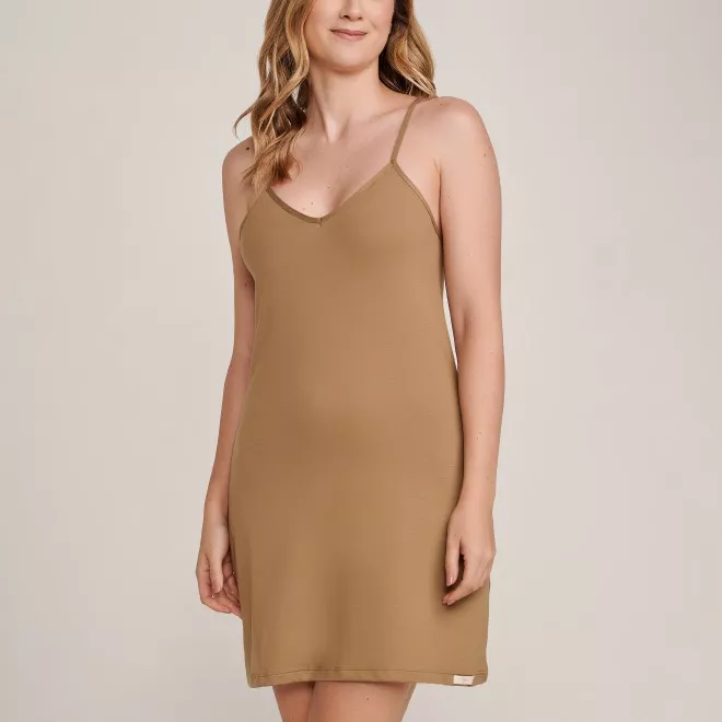 Camisola Curta com Alças Finas em Algodão Pima Verde
