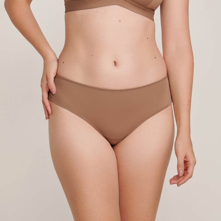 Calcinha Fio Dental Biquini Dora em Microfibra Chocolate