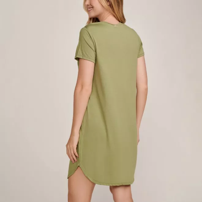 Camisola Curta Em Modelagem T-shirt Vis Up  Verde