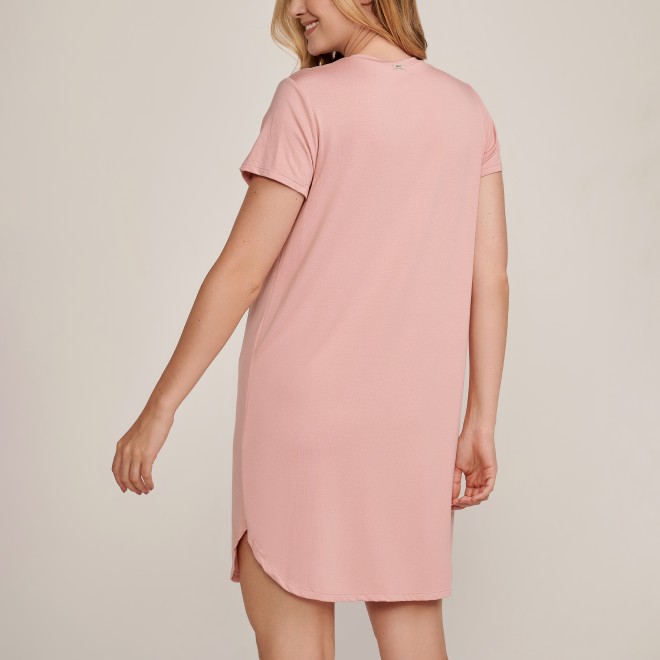 Camisola Curta Em Modelagem T-shirt Vis Up  Rosa