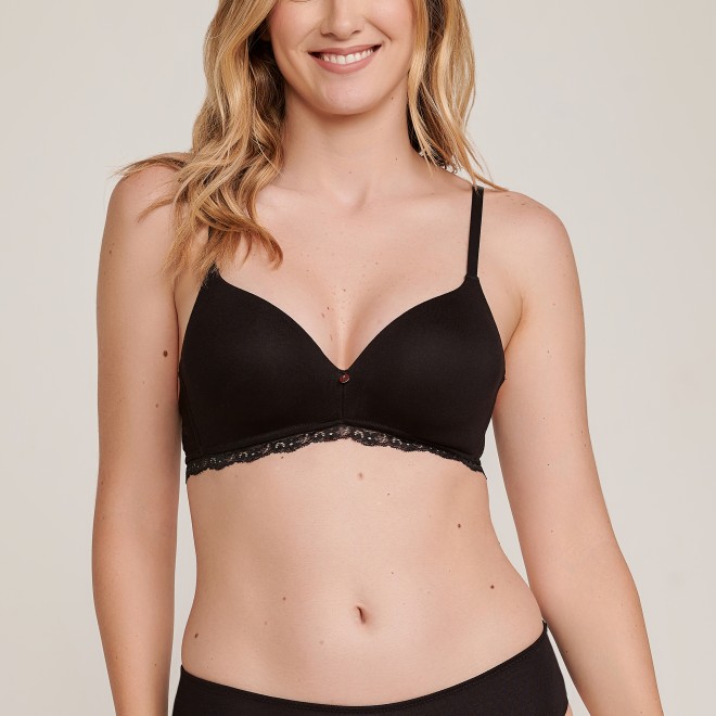 Sutiã Com Bojo Básico Viscose Vivi  Preto