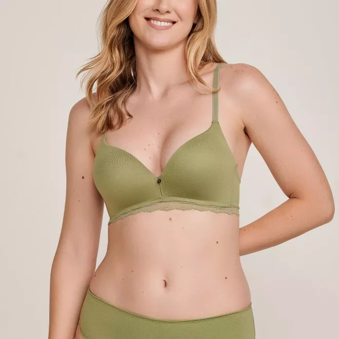 Sutiã Com Bojo Básico Viscose Vivi  Verde