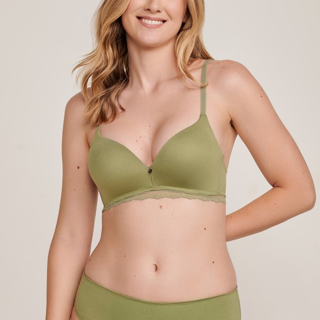 Sutiã Com Bojo Básico Viscose Vivi  Verde