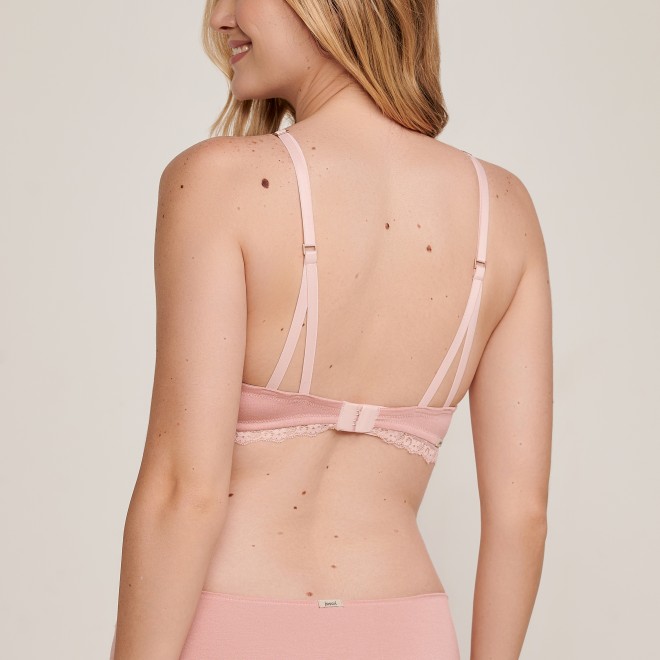 Sutiã Com Bojo Básico Viscose Vivi  Rosé