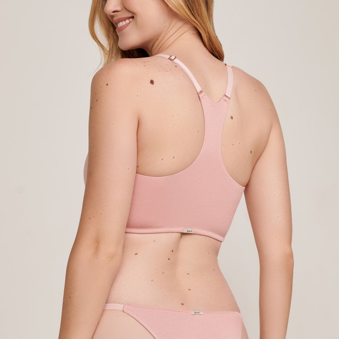 Sutiã Top Faixa Nadador  Em Viscose Sol  Rosé