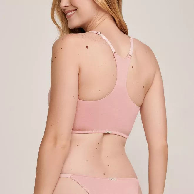 Sutiã Top Faixa Nadador  Em Viscose Sol  Rosé